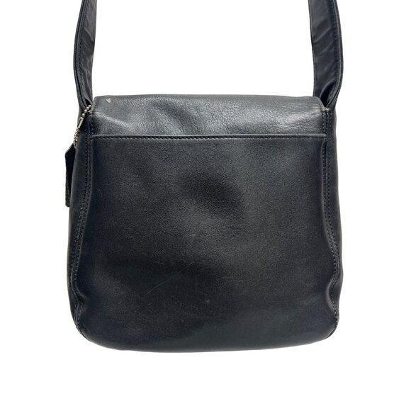 Coach Vintage Black Leather Lexington Flap Crossbody 4185 - Picture 7 of 11